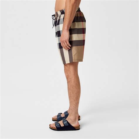 burberry big check swim shorts|Burberry swim shorts for men.